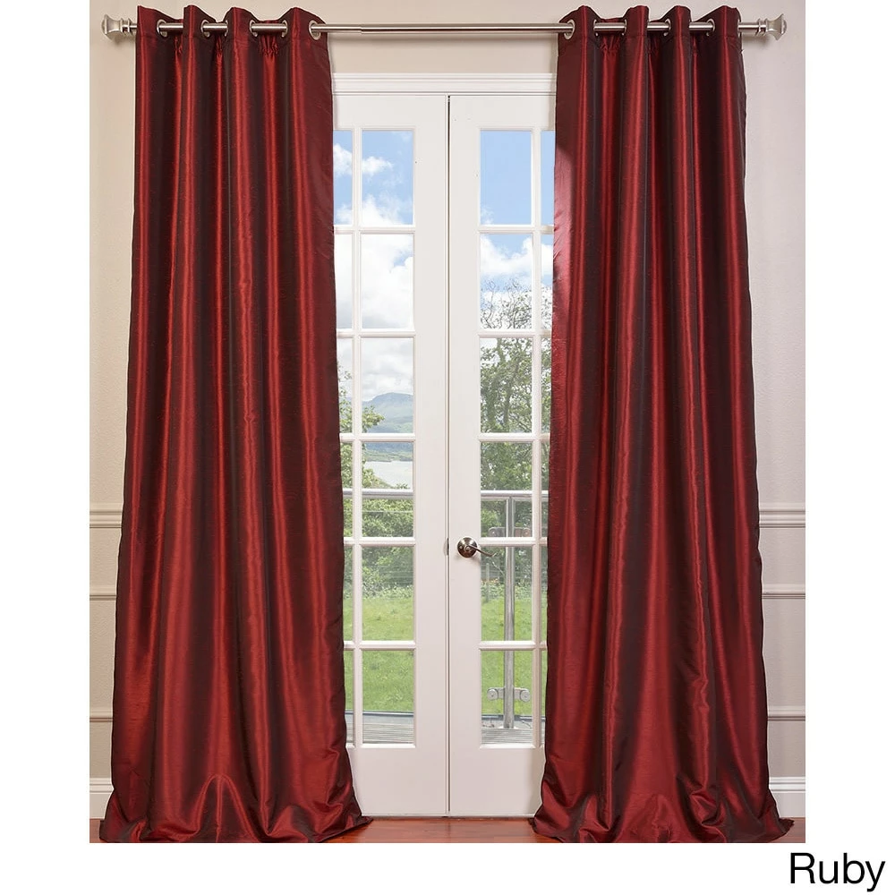 Budget ✔️ Exclusive Fabrics Textured Dupioni Faux Silk 84-inch Grommet Blackout Grommet Curtain (1 Panel) - 50 X 84 Silver 😉 10 Budget ✔️ Exclusive Fabrics Textured Dupioni Faux Silk 84-inch Grommet Blackout Grommet Curtain (1 Panel) - 50 X 84 Silver 😉 - Image 8