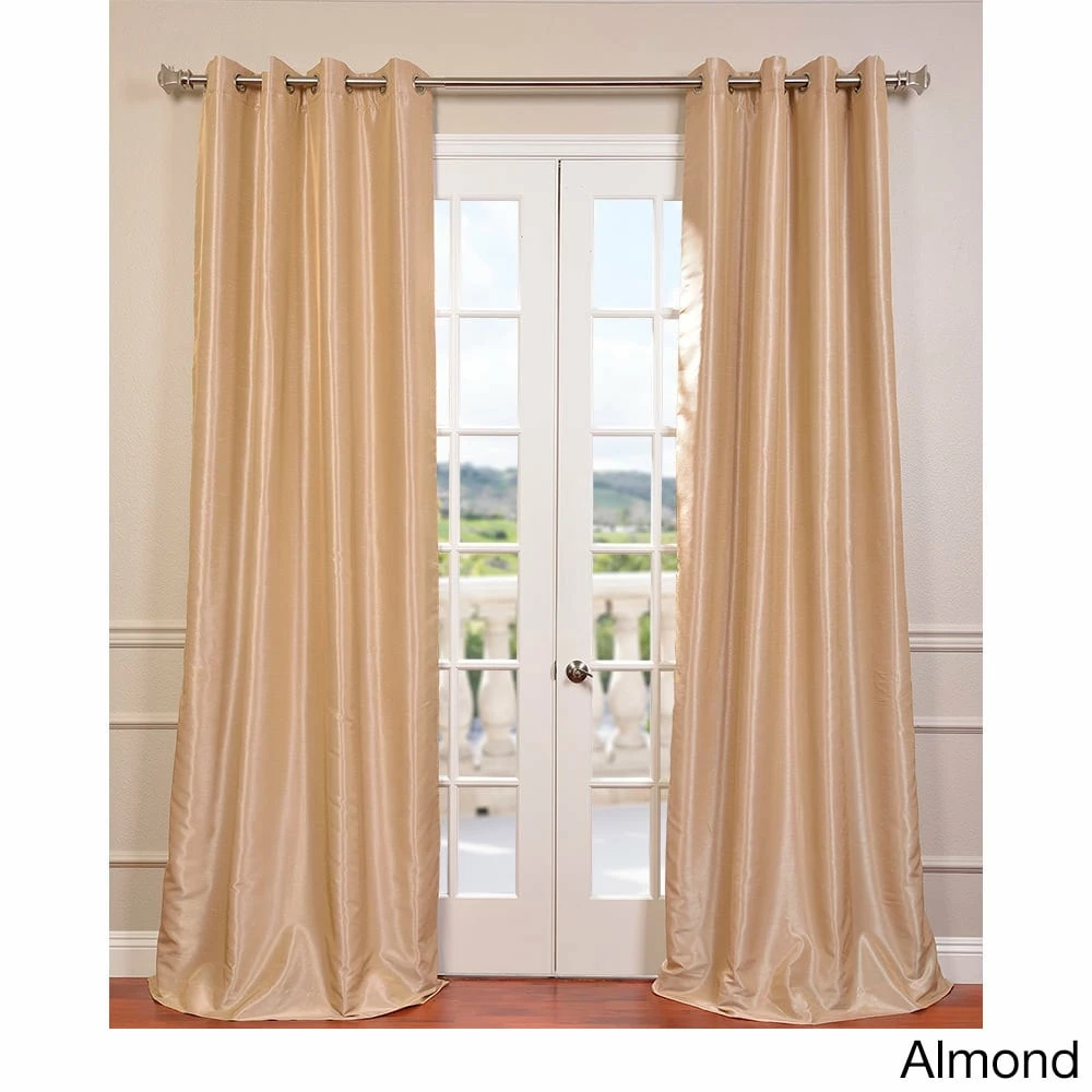 Budget ✔️ Exclusive Fabrics Textured Dupioni Faux Silk 84-inch Grommet Blackout Grommet Curtain (1 Panel) - 50 X 84 Silver 😉 9 Budget ✔️ Exclusive Fabrics Textured Dupioni Faux Silk 84-inch Grommet Blackout Grommet Curtain (1 Panel) - 50 X 84 Silver 😉 - Image 7