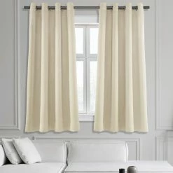 Hot Sale ❤️ Exclusive Fabrics Room Darkening Blackout Grommet 63-inch Curtain Panel Pair (2 Panels) - 50 X 63 Jet Black 💯 -Exclusive Fabrics SHOP Exclusive Fabrics Thermal Blackout Grommet 63 inch Curtain Panel Pair 282 Panels29 6