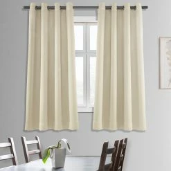 Hot Sale ❤️ Exclusive Fabrics Room Darkening Blackout Grommet 63-inch Curtain Panel Pair (2 Panels) - 50 X 63 Jet Black 💯 -Exclusive Fabrics SHOP Exclusive Fabrics Thermal Blackout Grommet 63 inch Curtain Panel Pair 282 Panels29 7