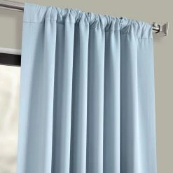 Cheap 😀 Exclusive Fabrics Blackout Room Darkening 120-inch Curtain Panel Pair (2 Panels) Fog Grey 🎉 -Exclusive Fabrics SHOP Exclusive Fabrics Thermal Insulated Solid Blackout 120 inch Curtain Panel Pair 12