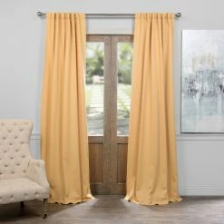 Cheap 😀 Exclusive Fabrics Blackout Room Darkening 120-inch Curtain Panel Pair (2 Panels) Fog Grey 🎉 -Exclusive Fabrics SHOP Exclusive Fabrics Thermal Insulated Solid Blackout 120 inch Curtain Panel Pair 9