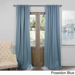 Outlet 💯 Exclusive Fabrics Blackout Room Darkening 84-inch Curtain Panel Pair (2 Panels) Dragonfly Teal 😉 -Exclusive Fabrics SHOP Exclusive Fabrics Thermal Insulated Solid Blackout 84 inch Curtain Panel Pair 6350fd37 6ef9 4d08 b131 b902016d4a89 1000