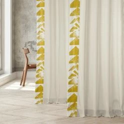Budget ❤️ Exclusive Fabrics Traid Solid Cotton Bordered Curtain (1 Panel) Traid Gold 🔔 -Exclusive Fabrics SHOP Exclusive Fabrics Traid Solid Cotton Bordered Curtain 281 Panel29 11