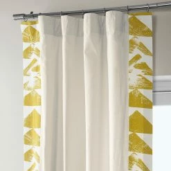 Budget ❤️ Exclusive Fabrics Traid Solid Cotton Bordered Curtain (1 Panel) Traid Gold 🔔 -Exclusive Fabrics SHOP Exclusive Fabrics Traid Solid Cotton Bordered Curtain 281 Panel29 12