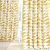 Outlet 🌟 Exclusive Fabrics Triad Printed Cotton Twill Curtain (1 Panel) Gold 💯 -Exclusive Fabrics SHOP Exclusive Fabrics Triad Gold Printed Cotton Twill Curtain Panel