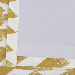 Outlet 🌟 Exclusive Fabrics Triad Printed Cotton Twill Curtain (1 Panel) Gold 💯 -Exclusive Fabrics SHOP Exclusive Fabrics Triad Gold Printed Cotton Twill Curtain Panel 12