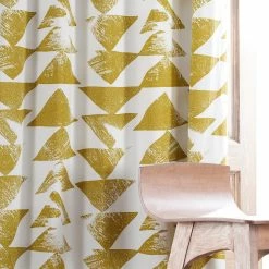 New 🤩 Exclusive Fabrics Triad Printed Cotton Hotel Blackout Curtain (1 Panel) Triad Gold 😉 -Exclusive Fabrics SHOP Exclusive Fabrics Triad Printed Cotton Blackout Curtain Pair 282 Panels29 5