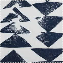 Hot Sale 🧨 Exclusive Fabrics Triad Printed Cotton Tie-Up Window Shade - 46 X 63 Triad Indigo 👏 -Exclusive Fabrics SHOP Exclusive Fabrics Triad Printed Cotton Tie Up Window Shade 13