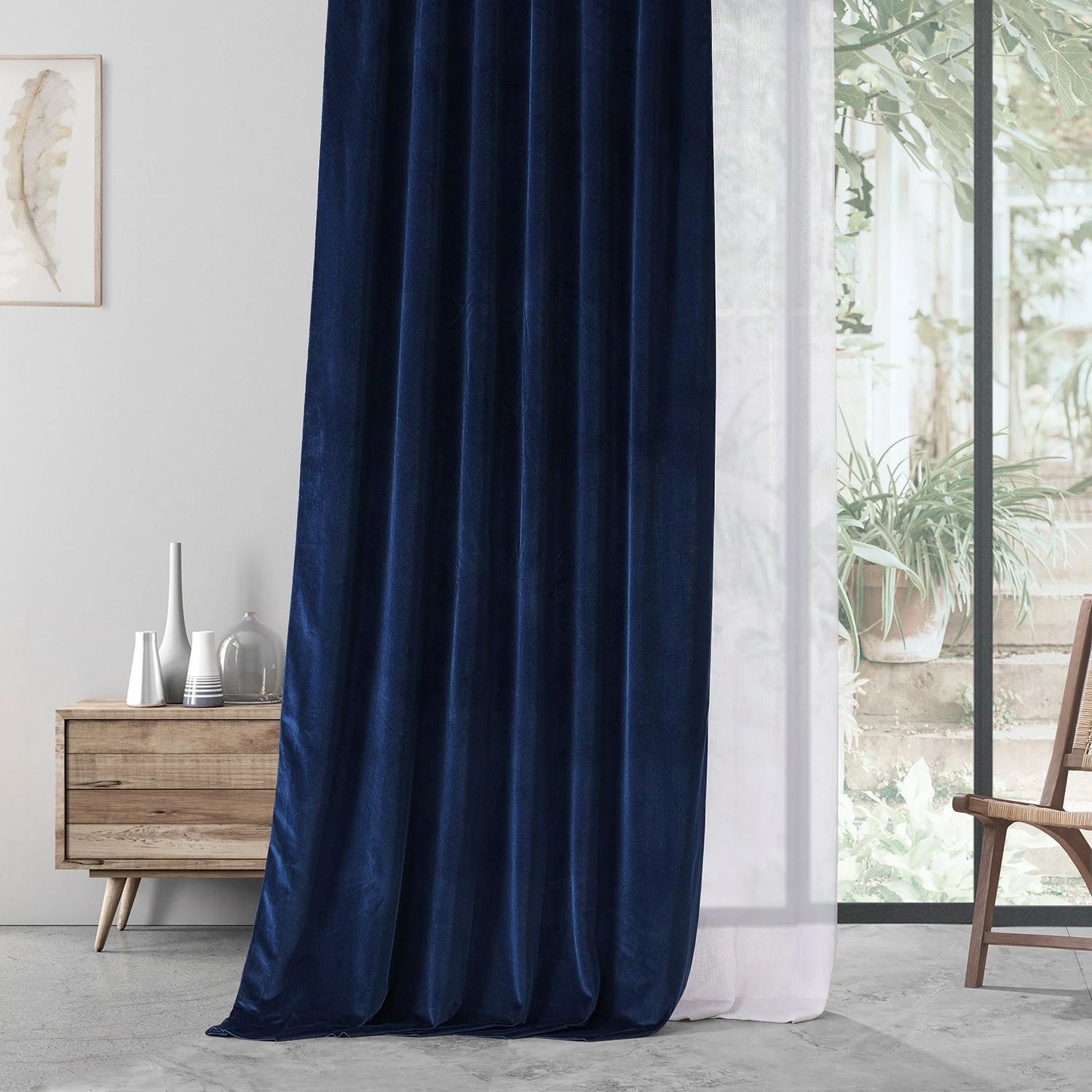 Best Sale ✔️ Exclusive Fabrics Urban Lush Velvet Curtain (1 Panel) Noche Blue 🎉 11 Best Sale ✔️ Exclusive Fabrics Urban Lush Velvet Curtain (1 Panel) Noche Blue 🎉 - Image 9