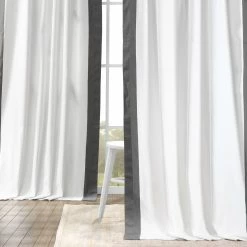 Exclusive Fabrics SHOP -Exclusive Fabrics SHOP Exclusive Fabrics Vertical Colorblock Panama Curtain 1