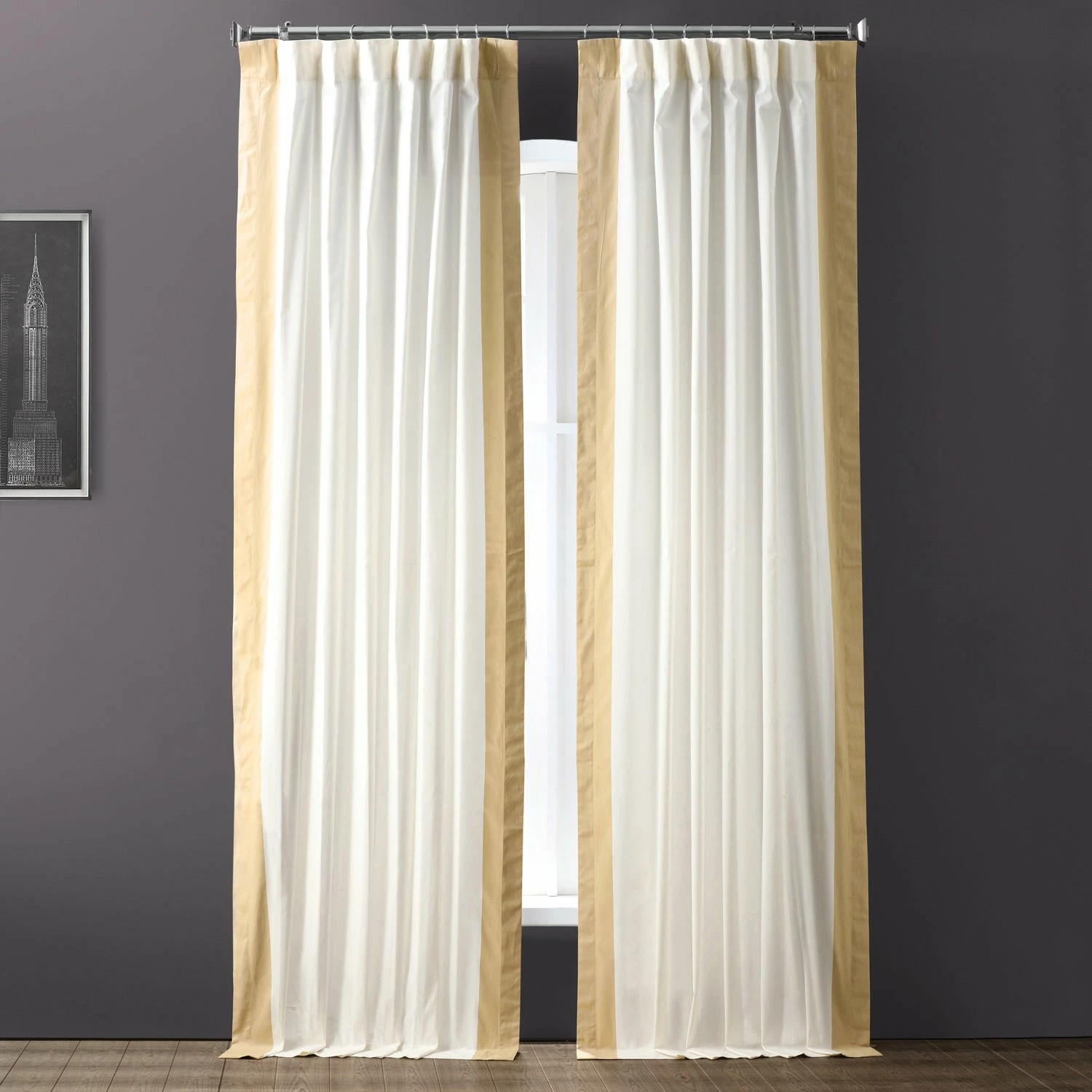 Flash Sale ⭐ Exclusive Fabrics Vertical Colorblock Panama Curtain (1 Panel) Warm Off-white & Grey ✨ 9 Flash Sale ⭐ Exclusive Fabrics Vertical Colorblock Panama Curtain (1 Panel) Warm Off-white & Grey ✨ - Image 7