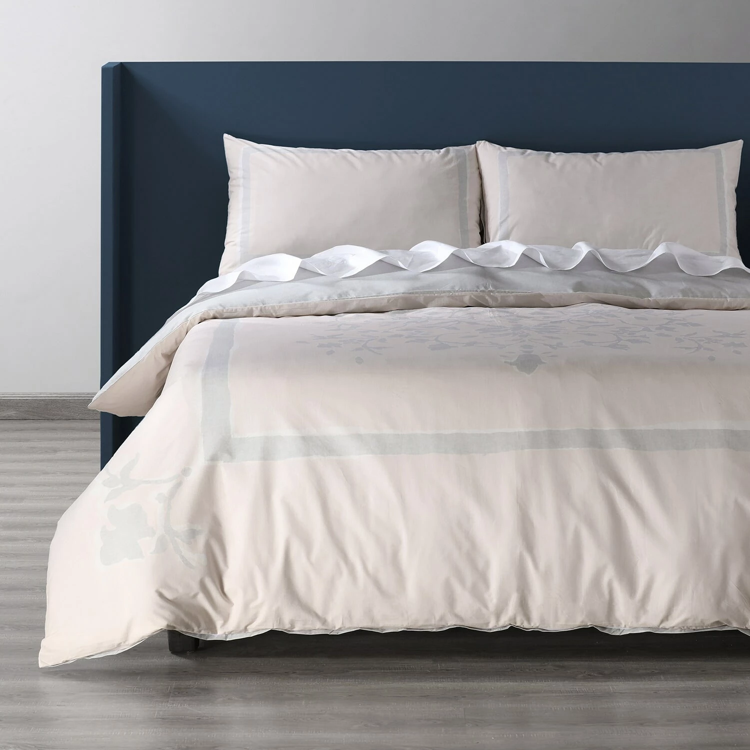 Coupon ๐ Exclusive Fabrics Villa Grey And Tan Cotton Percale Printed Reversible Duvet Cover Set ๐ 3 Coupon ๐ Exclusive Fabrics Villa Grey And Tan Cotton Percale Printed Reversible Duvet Cover Set ๐