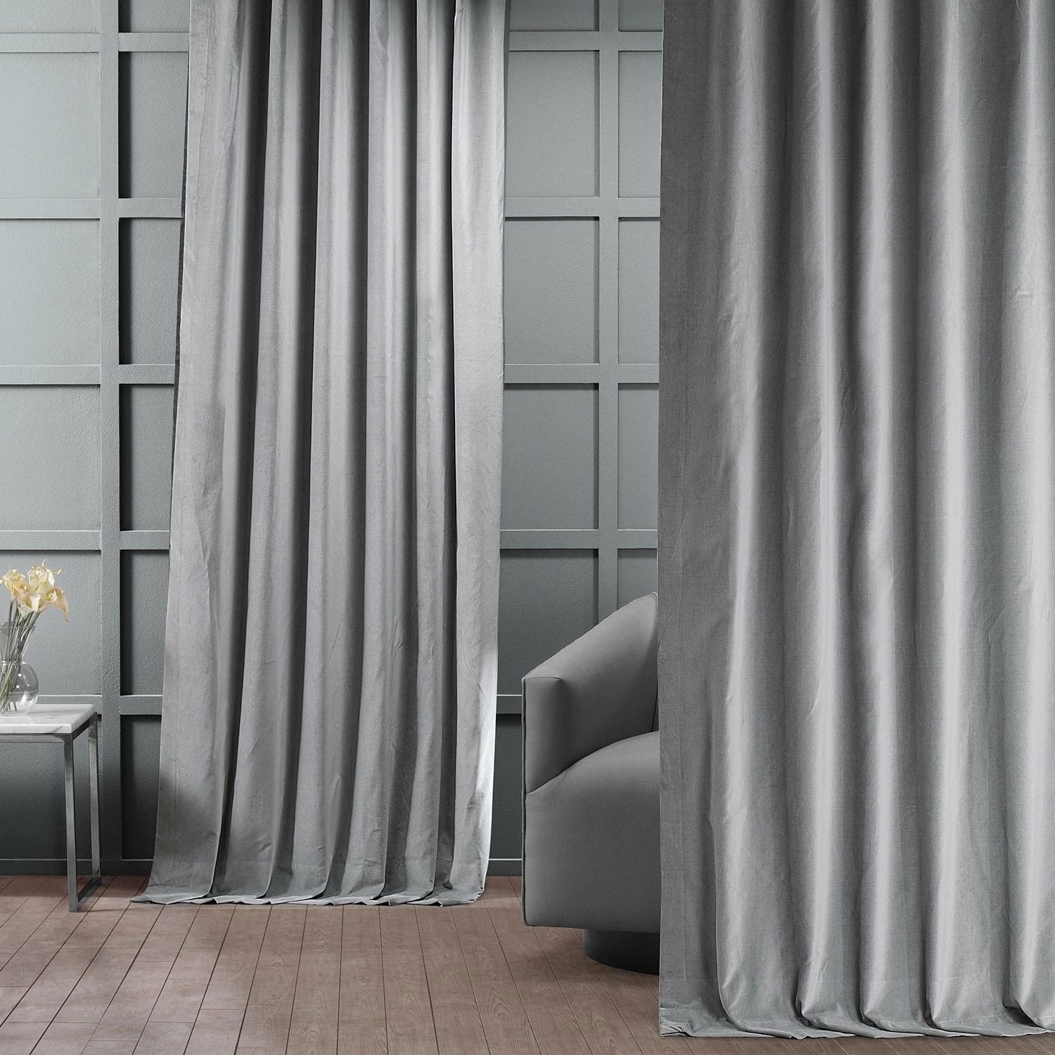 Cheapest ๐ฅ Exclusive Fabrics Vintage Cotton Velvet Curtain (1 Panel) Contempo Grey ๐ 7 Cheapest ๐ฅ Exclusive Fabrics Vintage Cotton Velvet Curtain (1 Panel) Contempo Grey ๐ - Image 5