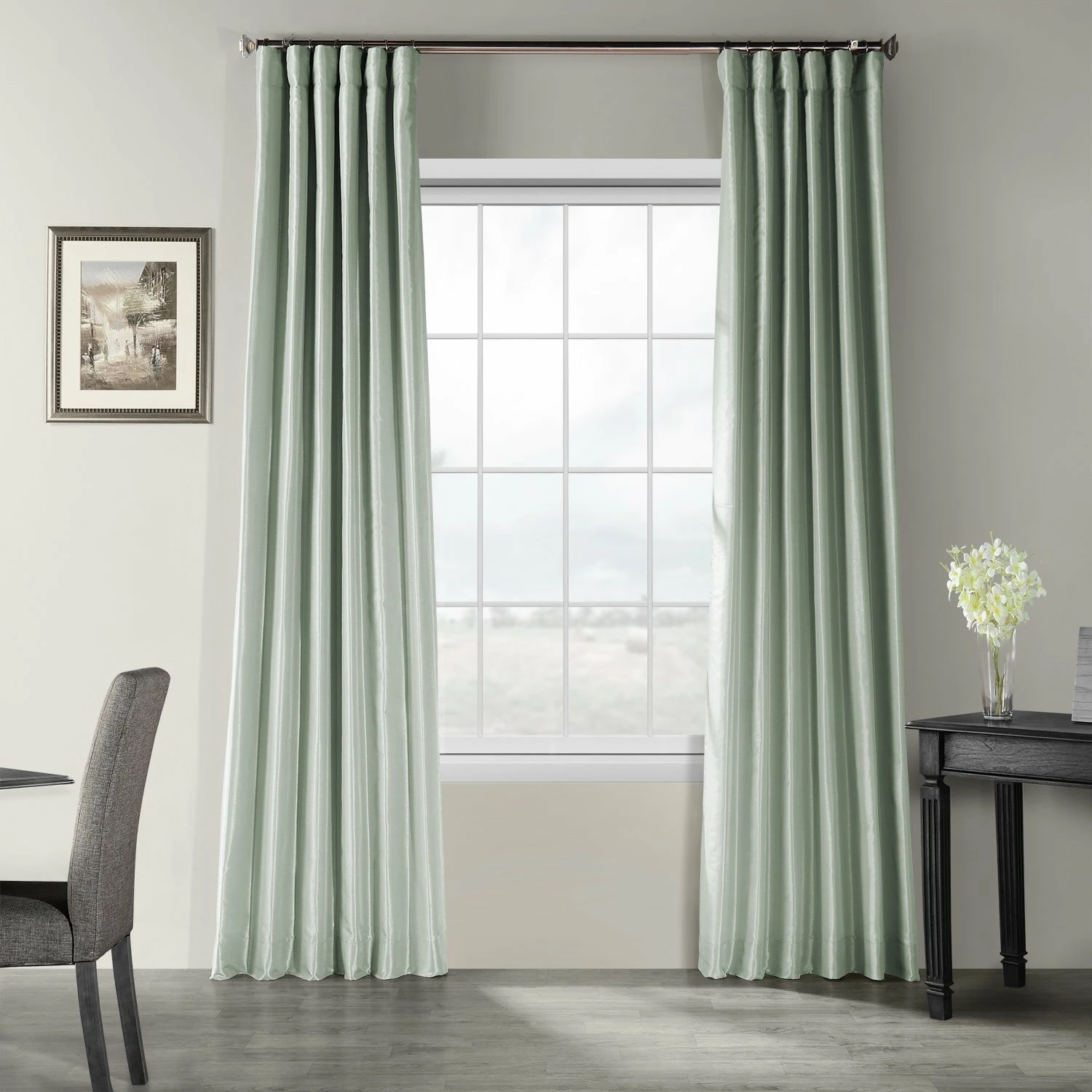 Budget 🌟 Exclusive Fabrics Ex. Fabrics Vintage Textured Faux Dupioni Silk Curtain (1 Panel) Copper Kettle ⌛ 6 Budget 🌟 Exclusive Fabrics Ex. Fabrics Vintage Textured Faux Dupioni Silk Curtain (1 Panel) Copper Kettle ⌛ - Image 4