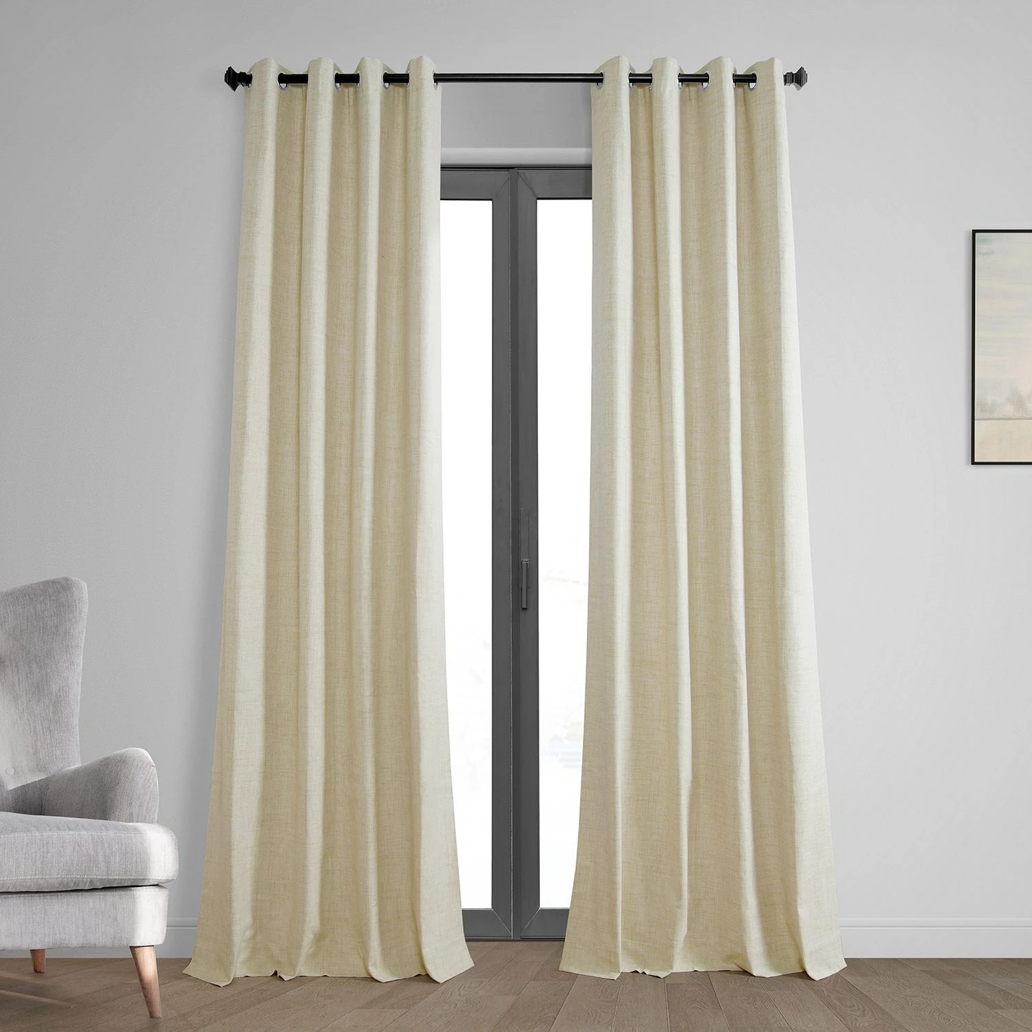 Promo ๐ Exclusive Fabrics Vintage Thermal Cross Linen Weave Max Blackout Grommet Curtain (1 Panel) Starlight Off White ๐ 3 Promo ๐ Exclusive Fabrics Vintage Thermal Cross Linen Weave Max Blackout Grommet Curtain (1 Panel) Starlight Off White ๐