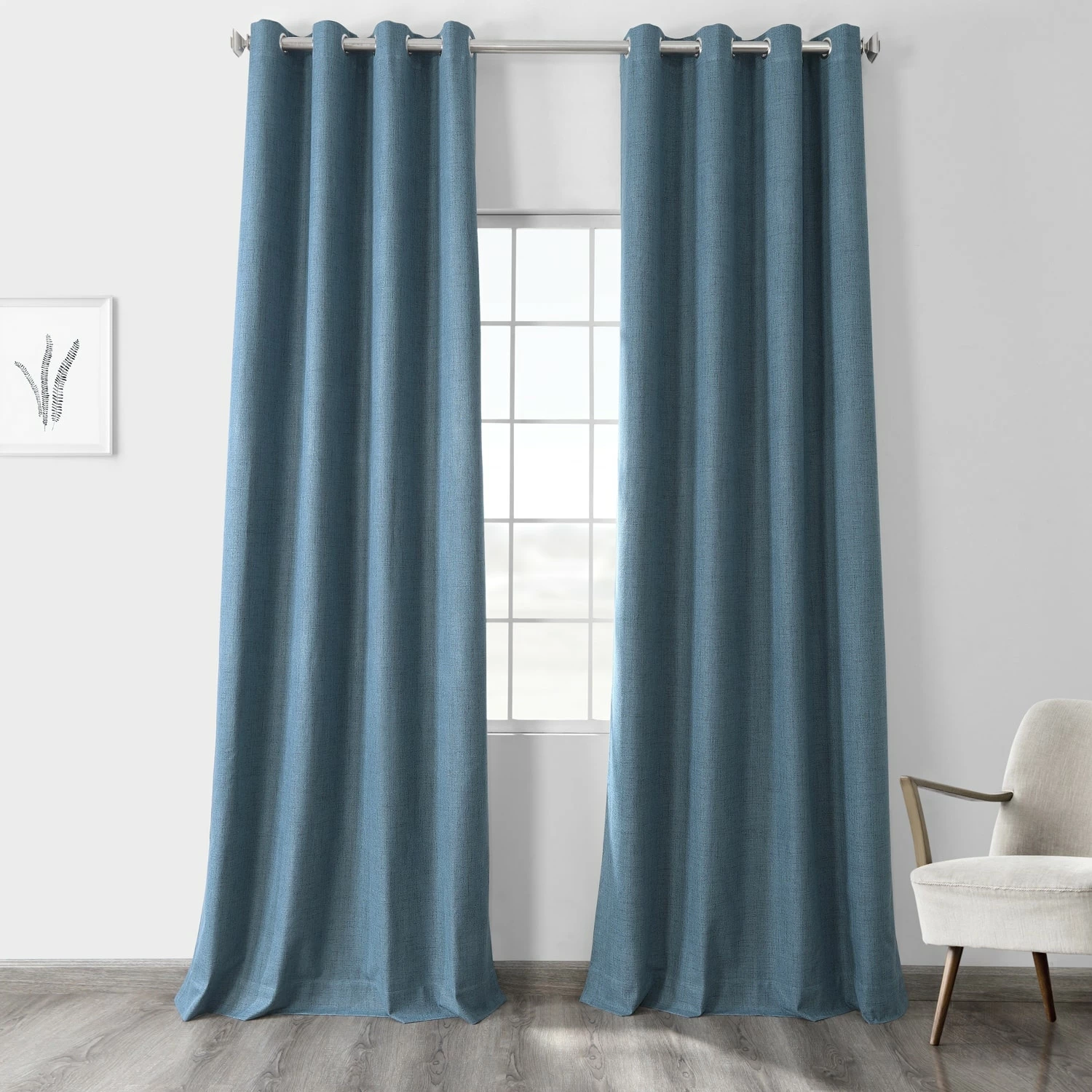 Promo ๐ Exclusive Fabrics Vintage Thermal Cross Linen Weave Max Blackout Grommet Curtain (1 Panel) Starlight Off White ๐ 6 Promo ๐ Exclusive Fabrics Vintage Thermal Cross Linen Weave Max Blackout Grommet Curtain (1 Panel) Starlight Off White ๐ - Image 4