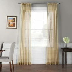 New ✔️ Exclusive Fabrics Voile Poly Sheer Curtain Panel Pair (2 Panels) Off-white 🛒 -Exclusive Fabrics SHOP Exclusive Fabrics Voile Poly Sheer Curtain Panel Pair 77757b40 b766 4235 b1f8 a48c995942d6