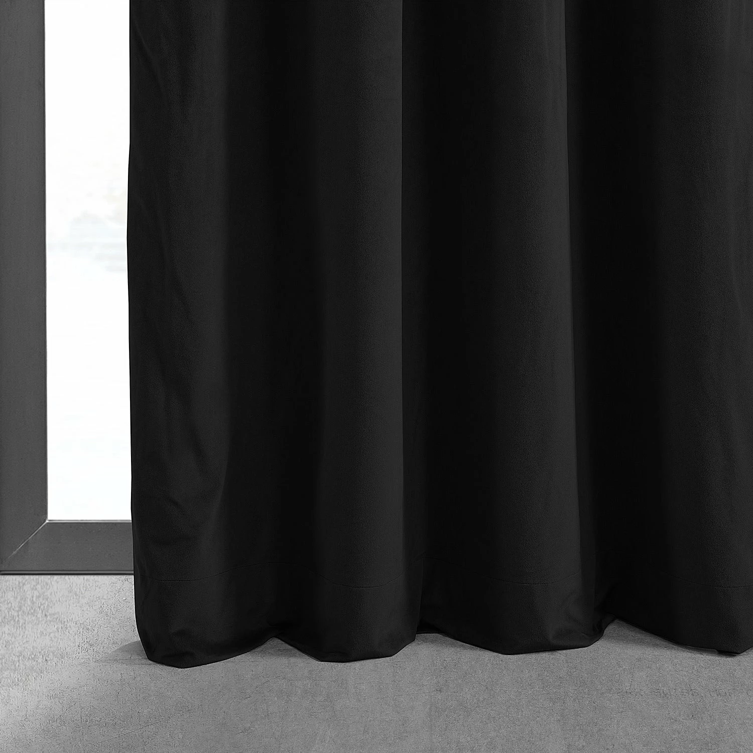 Discount ๐ Exclusive Fabrics Warm Black Grommet Velvet Blackout Curtain (1 Panel) ๐คฉ 8 Discount ๐ Exclusive Fabrics Warm Black Grommet Velvet Blackout Curtain (1 Panel) ๐คฉ - Image 6