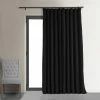 New ⭐ Exclusive Fabrics Warm Black Velvet Blackout Extra Wide Single Curtain (1 Panel) 🧨 -Exclusive Fabrics SHOP Exclusive Fabrics Warm Black Velvet Blackout Extra Wide Single Curtain 281 Panel29