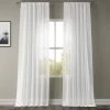 New 💯 Exclusive Fabrics White Orchid Faux Linen Sheer Curtain (1 Panel) 👍