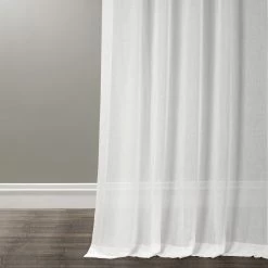 New 💯 Exclusive Fabrics White Orchid Faux Linen Sheer Curtain (1 Panel) 👍 -Exclusive Fabrics SHOP Exclusive Fabrics White Orchid Faux Linen Sheer Curtain Panel 3