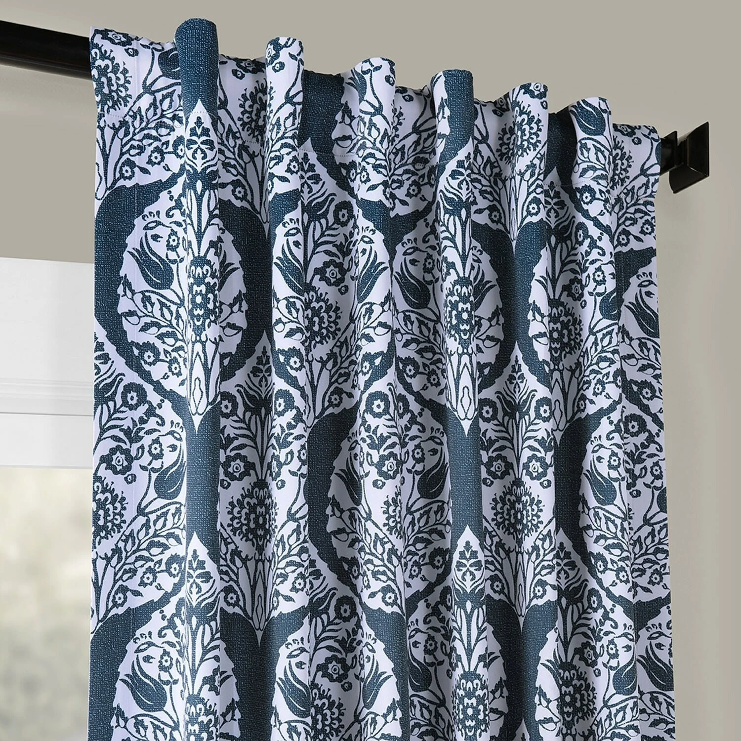 Coupon ๐ฅฐ Exclusive Fabrics Woodcut Room Darkening Curtain Panel Pair (2 Panels) Woodcut Blue ๐ 7 Coupon ๐ฅฐ Exclusive Fabrics Woodcut Room Darkening Curtain Panel Pair (2 Panels) Woodcut Blue ๐ - Image 5