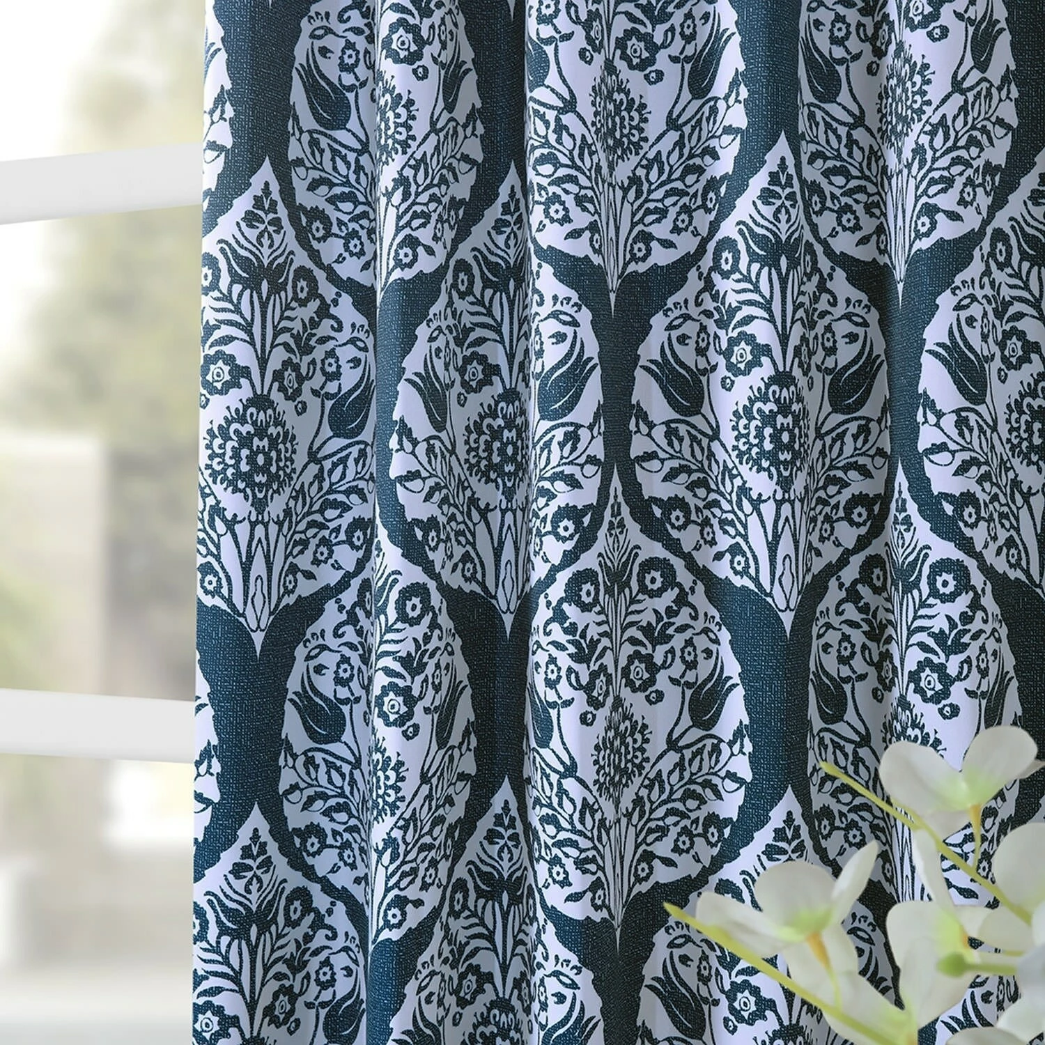 Coupon ๐ฅฐ Exclusive Fabrics Woodcut Room Darkening Curtain Panel Pair (2 Panels) Woodcut Blue ๐ 13 Coupon ๐ฅฐ Exclusive Fabrics Woodcut Room Darkening Curtain Panel Pair (2 Panels) Woodcut Blue ๐ - Image 11