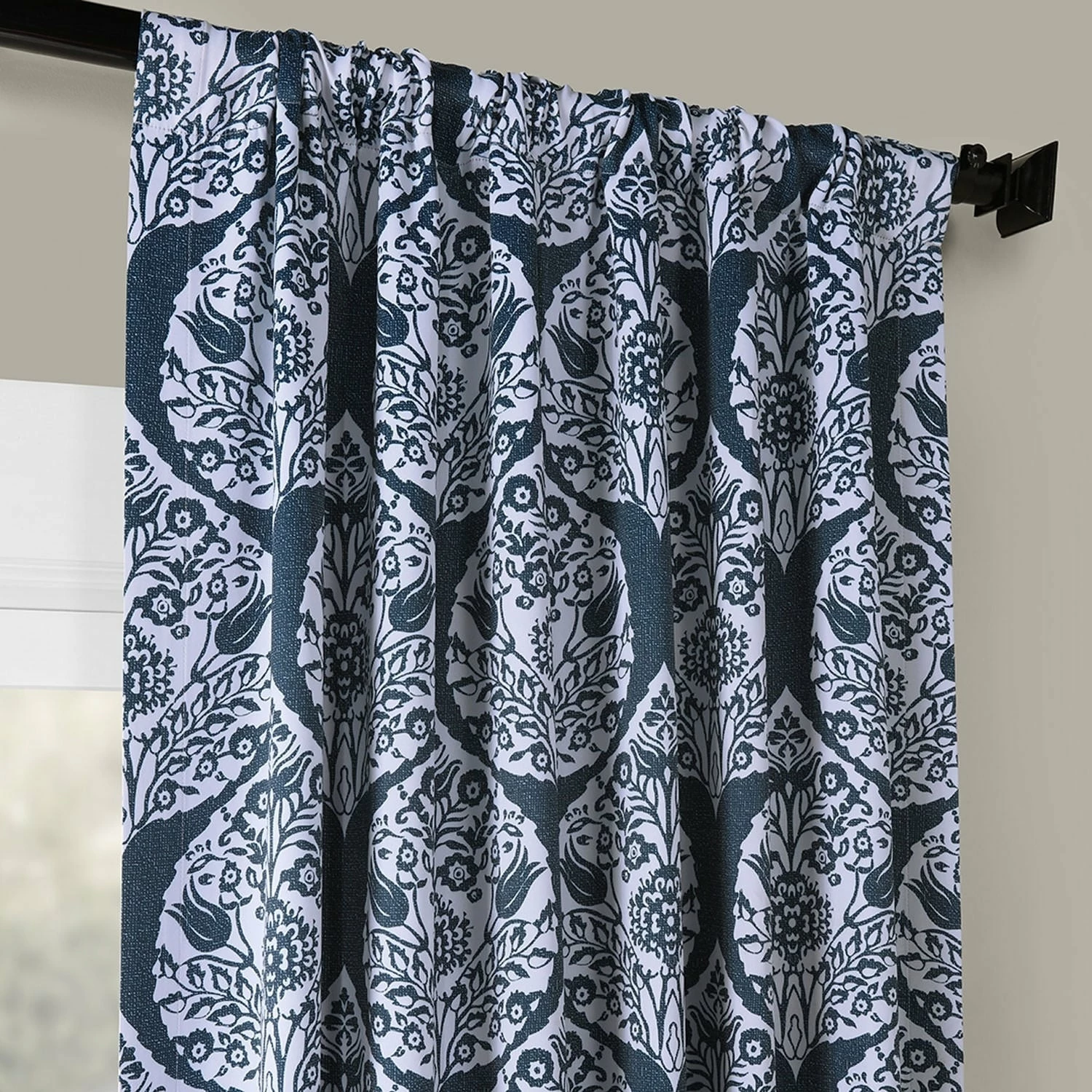 Coupon ๐ฅฐ Exclusive Fabrics Woodcut Room Darkening Curtain Panel Pair (2 Panels) Woodcut Blue ๐ 6 Coupon ๐ฅฐ Exclusive Fabrics Woodcut Room Darkening Curtain Panel Pair (2 Panels) Woodcut Blue ๐ - Image 4