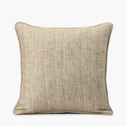 Buy 😍 Exclusive Fabrics Yarn Dyed Designer Faux Raw Textured Silk Cushion Cover (Set Of 2) Linen Tan 🤩 -Exclusive Fabrics SHOP Exclusive Fabrics Yarn Dyed Designer Faux Raw Textured Silk Cushion Cover Pair 8