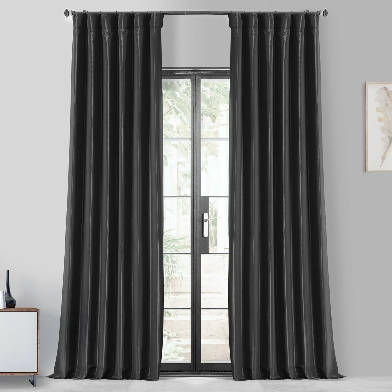 Cheap 👍 Exclusive Fabrics Ex. Fabrics Faux Silk Taffeta Solid Blkout Curtain (1 Panel) Eggshell 🔔 6 Cheap 👍 Exclusive Fabrics Ex. Fabrics Faux Silk Taffeta Solid Blkout Curtain (1 Panel) Eggshell 🔔 - Image 4