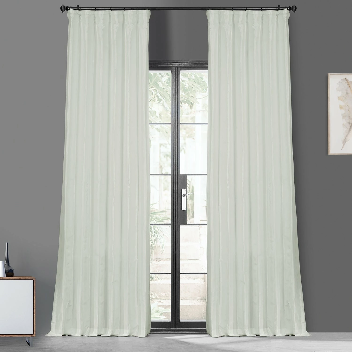 Cheap 👍 Exclusive Fabrics Ex. Fabrics Faux Silk Taffeta Solid Blkout Curtain (1 Panel) Eggshell 🔔 9 Cheap 👍 Exclusive Fabrics Ex. Fabrics Faux Silk Taffeta Solid Blkout Curtain (1 Panel) Eggshell 🔔 - Image 7