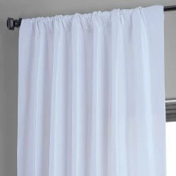 Best Pirce 🎁 Exclusive Fabrics Ice White Vintage Faux Textured Dupioni Silk Curtain Panel (1 Panel) 🔔 -Exclusive Fabrics SHOP Ice White Vintage Faux Textured Dupioni Silk 108L Curtain Panel 2