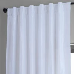 Best Pirce 🎁 Exclusive Fabrics Ice White Vintage Faux Textured Dupioni Silk Curtain Panel (1 Panel) 🔔 -Exclusive Fabrics SHOP Ice White Vintage Faux Textured Dupioni Silk 108L Curtain Panel 3
