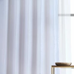 Best Pirce 🎁 Exclusive Fabrics Ice White Vintage Faux Textured Dupioni Silk Curtain Panel (1 Panel) 🔔 -Exclusive Fabrics SHOP Ice White Vintage Faux Textured Dupioni Silk 108L Curtain Panel 5