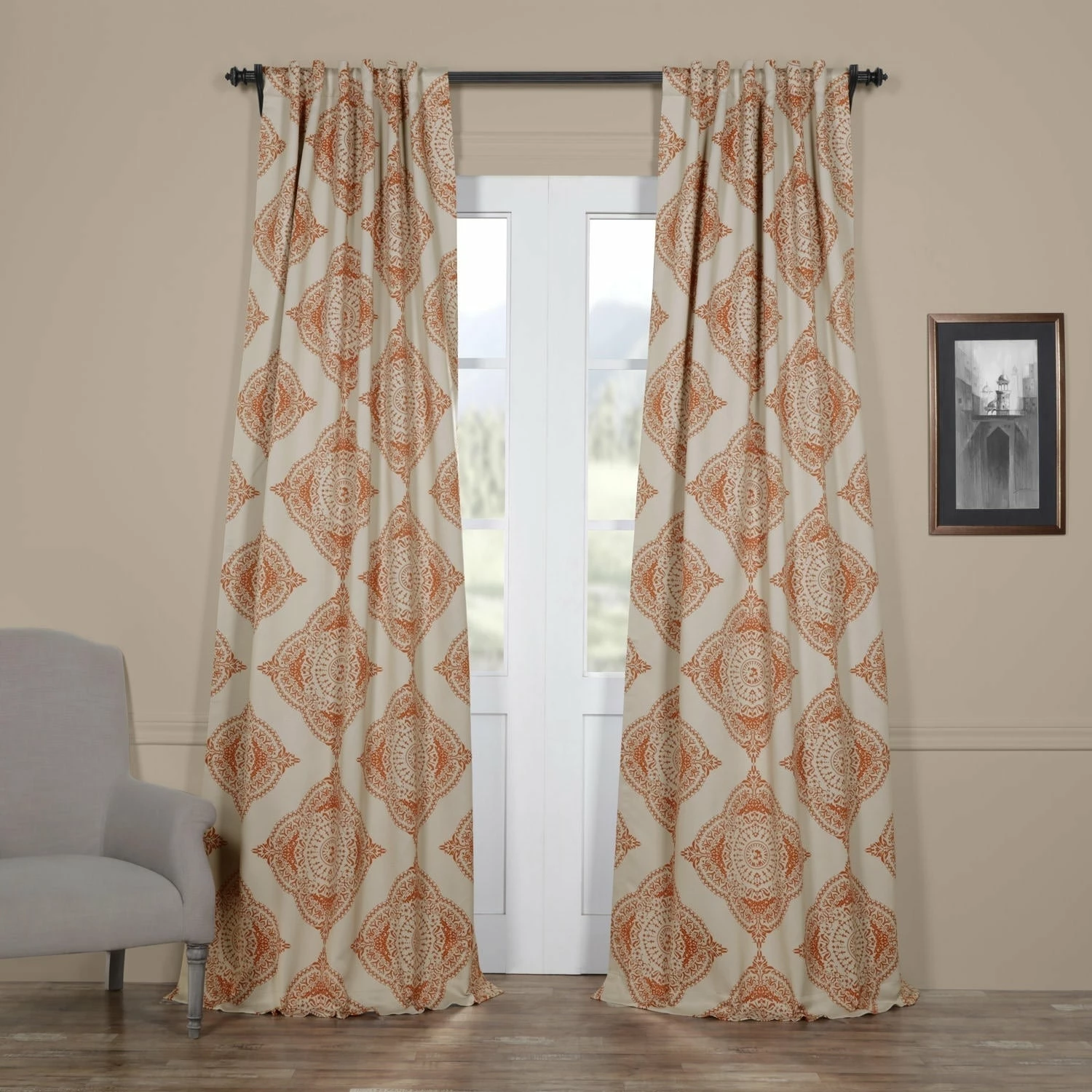 Outlet 🎉 Exclusive Fabrics Henna Room Darkening Curtain Pair (2 Panels) 😀 3 Outlet 🎉 Exclusive Fabrics Henna Room Darkening Curtain Pair (2 Panels) 😀